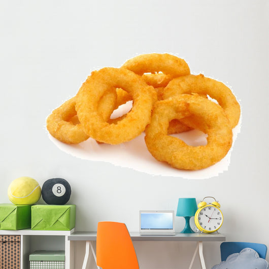 Onion rings isolated on white background Wall Decal