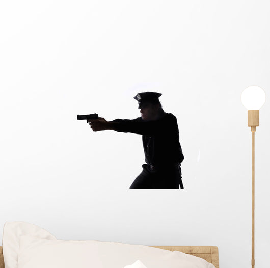 Silhouette Policeman Wall Decal