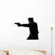 Silhouette Policeman Wall Decal