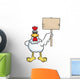 Chicken with a Sign Wall Decal