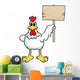 Chicken with a Sign Wall Decal