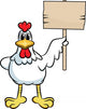 Chicken With A Sign Wall Decal