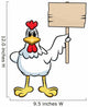 Chicken with a Sign Wall Decal