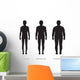 body male types, silhouette man naked figure, front human body Wall Decal