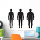 body male types, silhouette man naked figure, front human body Wall Decal