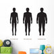 body male types, silhouette man naked figure, front human body Wall Decal
