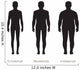 body male types, silhouette man naked figure, front human body Wall Decal