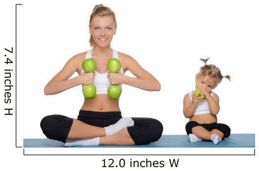 Mom and daughter fitness Wall Decal