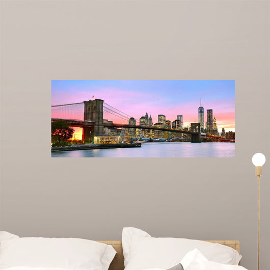 Manhattan and Brooklyn Bridge Wall Mural