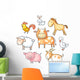 Cartoon Farm Animals Wall Stickers Wall Decal