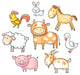 Cartoon Farm Animals Wall Stickers Wall Decal