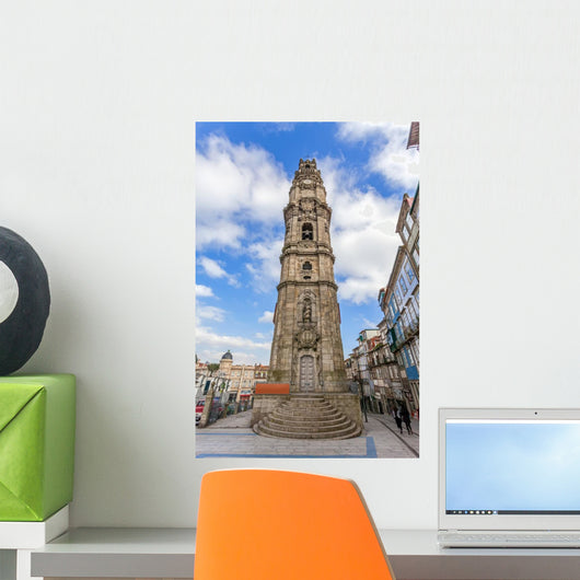 The iconic Clerigos Tower in the city of Porto, Portugal Wall Mural