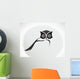 Vector image of an owl design on white background Wall Decal