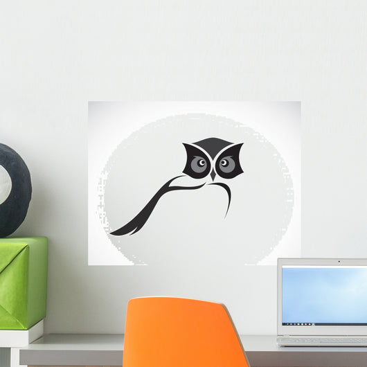 Vector image of an owl design on white background Wall Decal