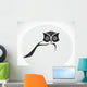 Vector image of an owl design on white background Wall Decal