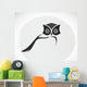 Vector image of an owl design on white background Wall Decal