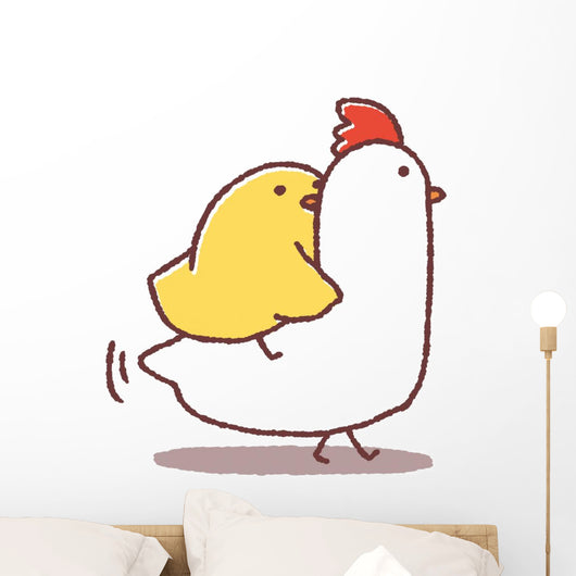 Chick n Chicken Wall Decal