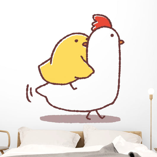 Chick n Chicken Wall Decal