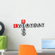 3D Crossword Read Everyday Wall Decal