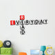 3D Crossword Read Everyday Wall Decal
