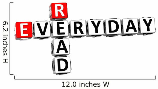 3D Crossword Read Everyday Wall Decal