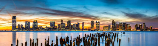 Jersey City Panorama At Sunset Wall Decal