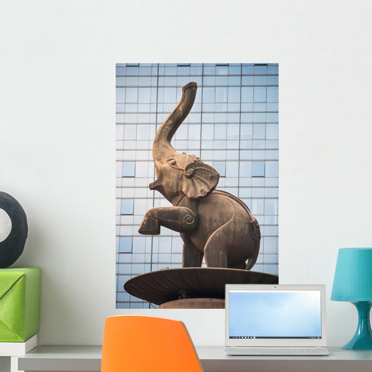 Elephant statue at Jinhu square Wall Mural