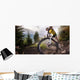 Sport. Mountain Bike cyclist riding single track Wall Mural