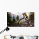 Sport. Mountain Bike cyclist riding single track Wall Mural