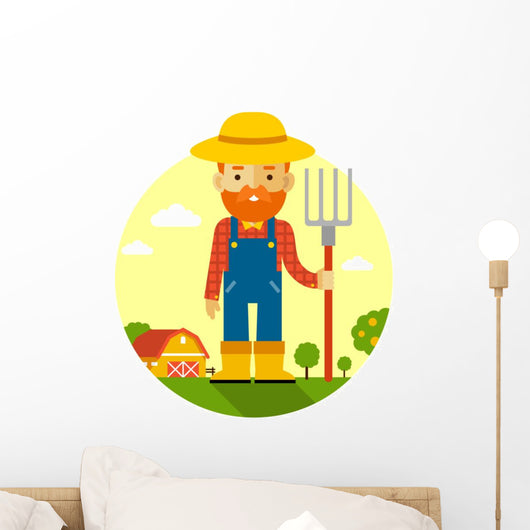 Farmer Farm Wall Decal