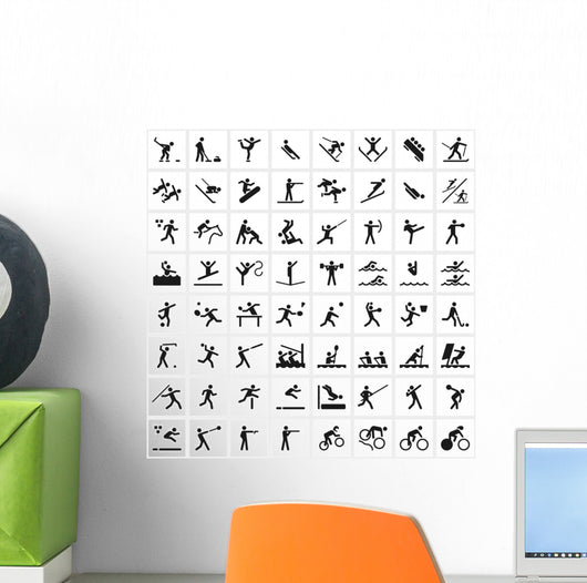 Sport Symbols Wall Mural