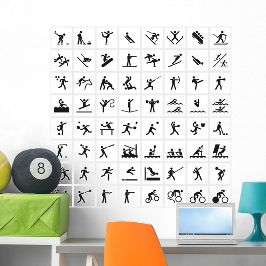 Sport Symbols Wall Mural