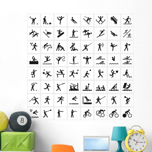 Sport Symbols Wall Mural