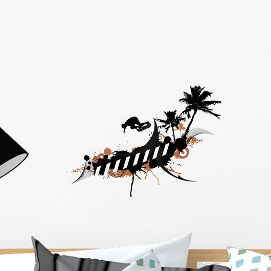 abstract skateboard 3 Wall Decal