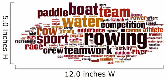 Rowing word cloud Wall Decal