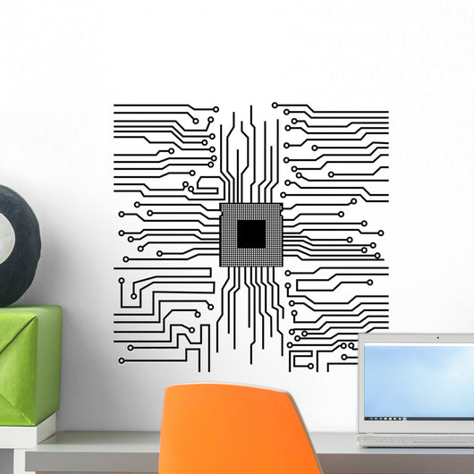 Circuit board cpu Wall Mural