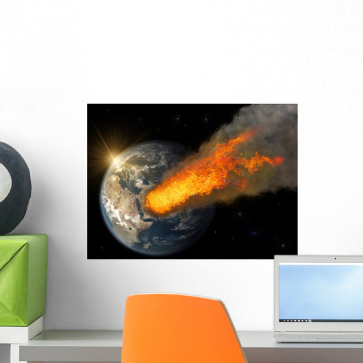 Asteroid impact Wall Mural