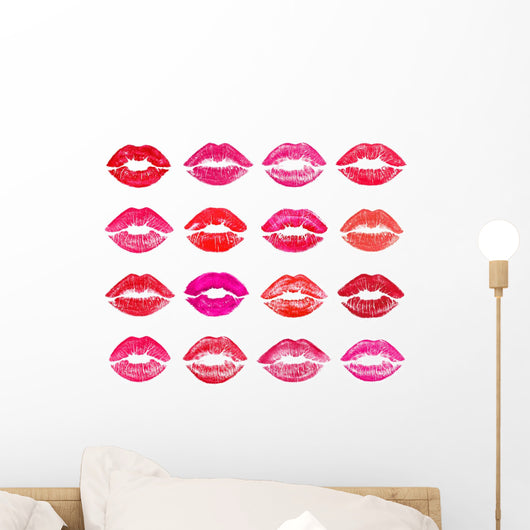 Beautiful red lips Wall Decal