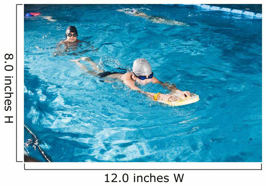 Activities on the pool young boy swimming fitness Wall Mural