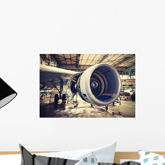 Heavy maintenance airplane Wall Mural