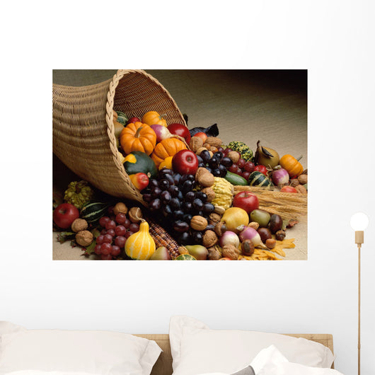 Basket of fruits Wall Mural
