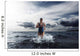 Young woman athlete running out of water Wall Mural