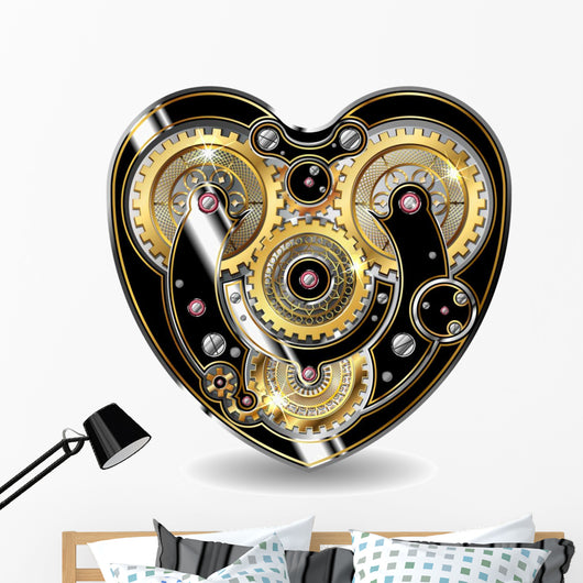 steampunk mechanical heart Wall Decal
