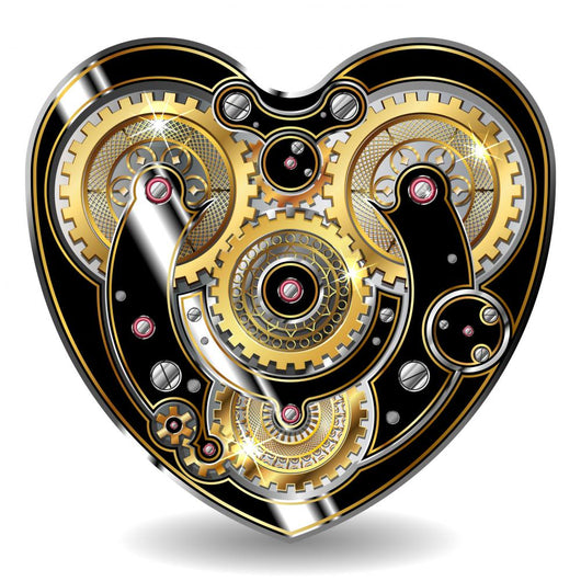 Steampunk Mechanical Heart Wall Decal