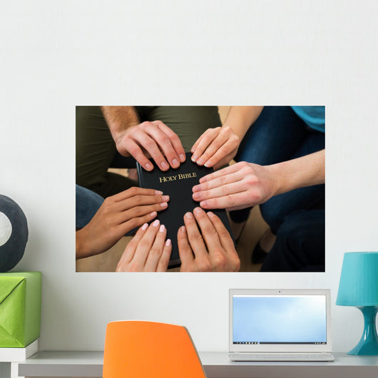 People Holding Holy Bible Wall Mural
