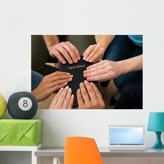People Holding Holy Bible Wall Mural