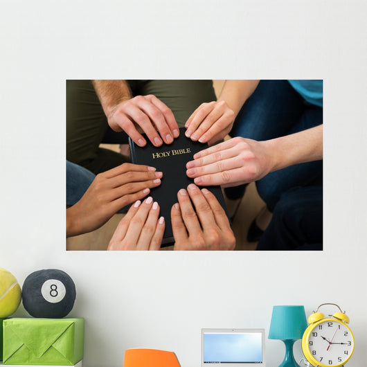 People Holding Holy Bible Wall Mural