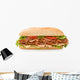 Whole grain turkey sandwich with lettuce, cheese & tomatoes Wall Decal