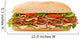 Whole grain turkey sandwich with lettuce, cheese & tomatoes Wall Decal