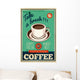 Vector Vintage Coffee Poster Wall Decal